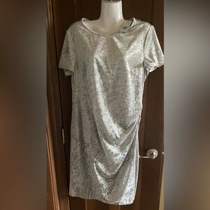 Jones New York Size 16 silver Midi dresss